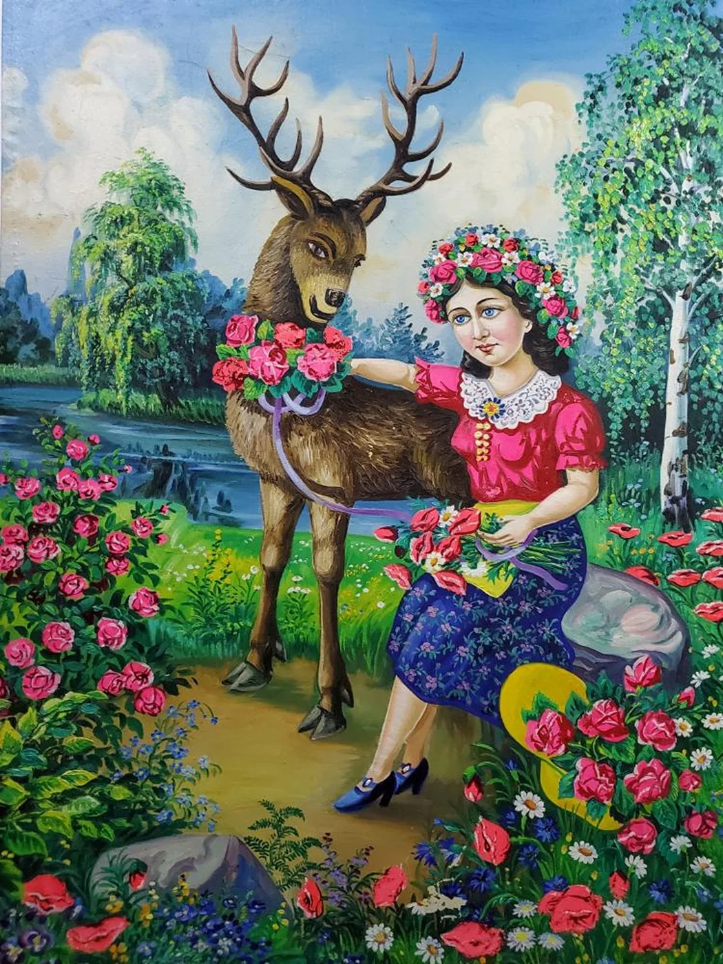 «Девушка и олень»