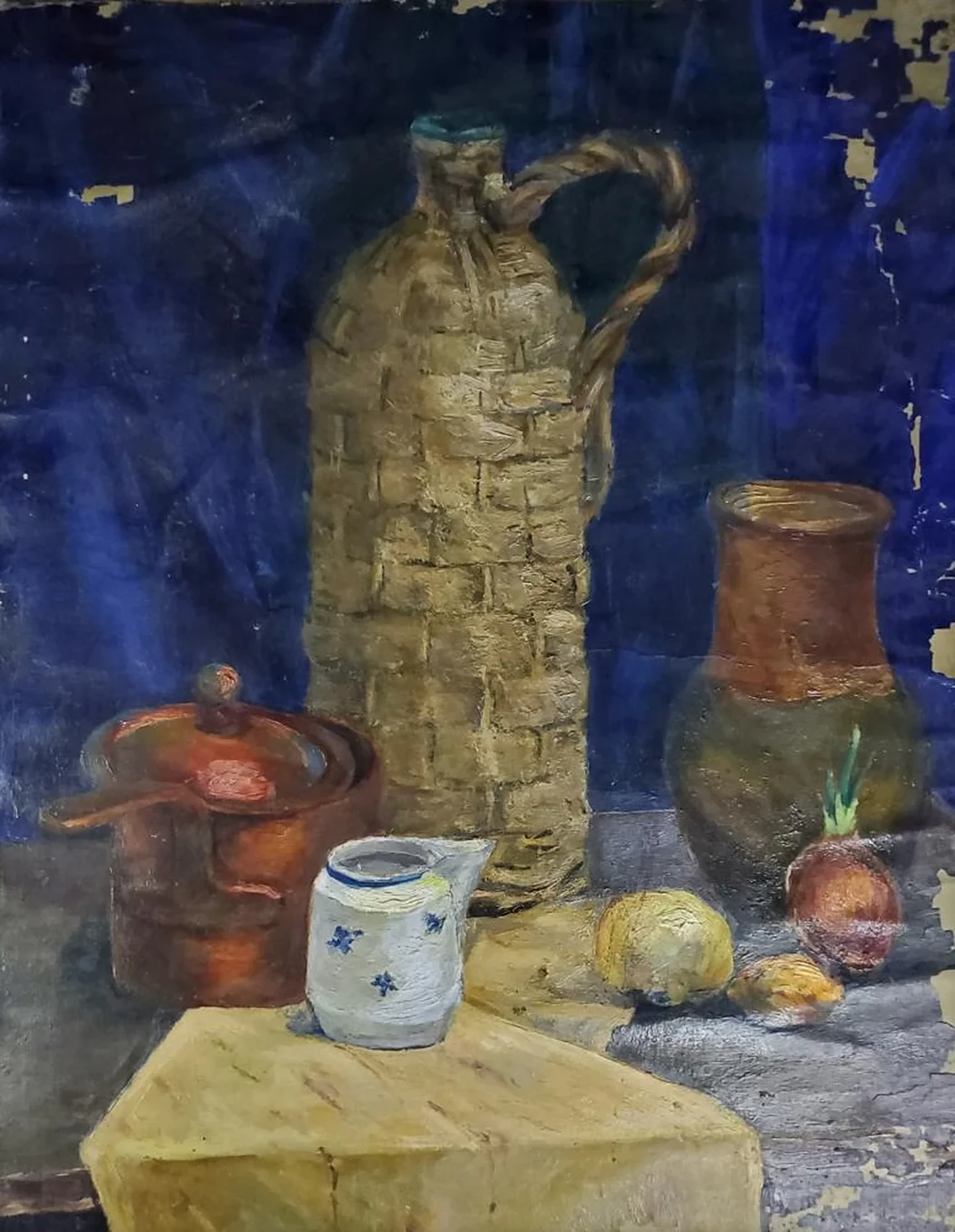 «Натюрморт с плетенной бутылкой»
