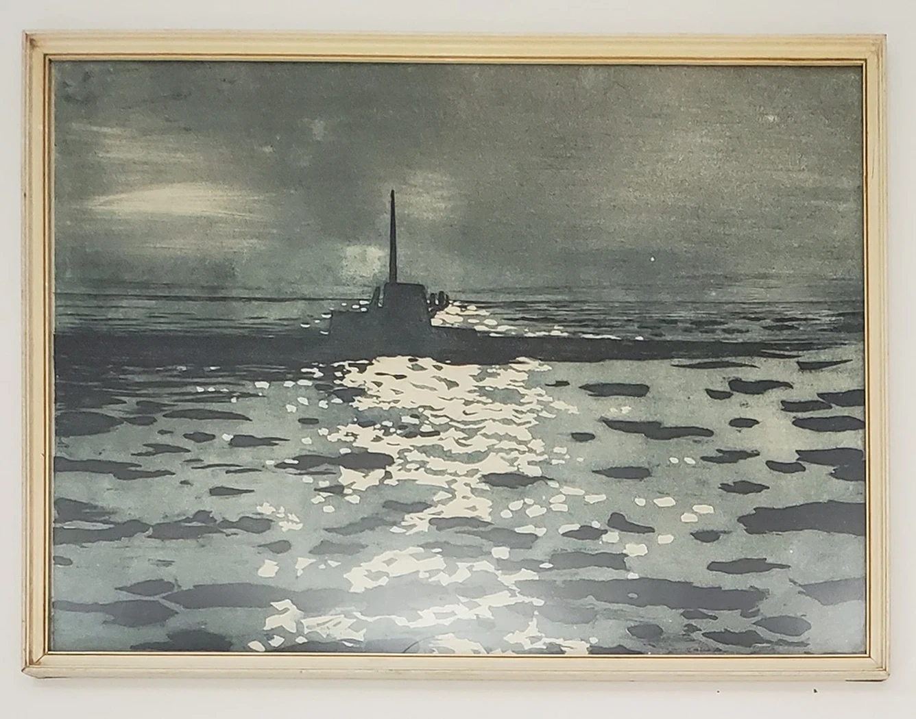«Подводная лодка», Н.Х., художник, купить картину, купить, работы, аукцион, графика, галерея ОПХ, Bidspirit, бидспирит, магазин