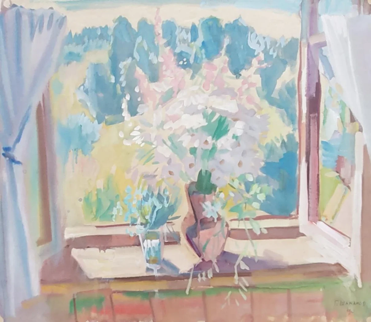 «Букет на окне», Шаманов Б.И., художник, купить картину 
