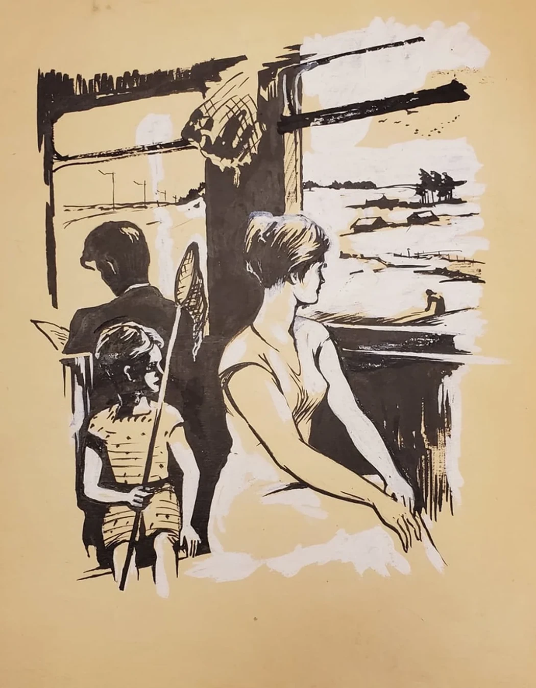 «В электричке»