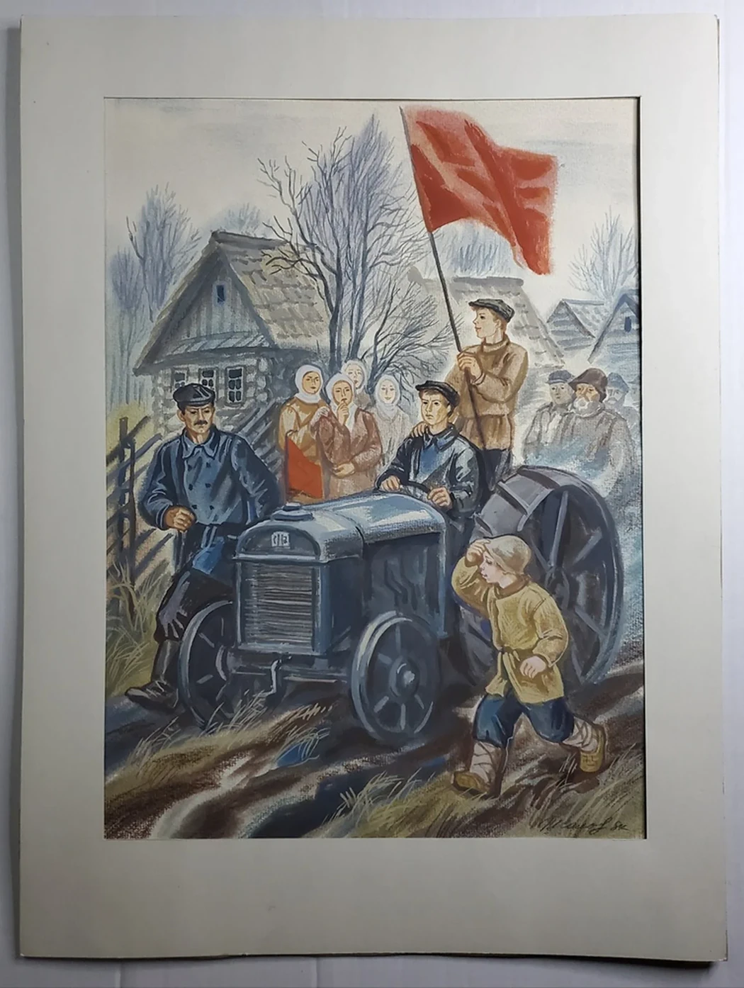 «История комсомола. Первый трактор на деревне. 1930-е годы.»
