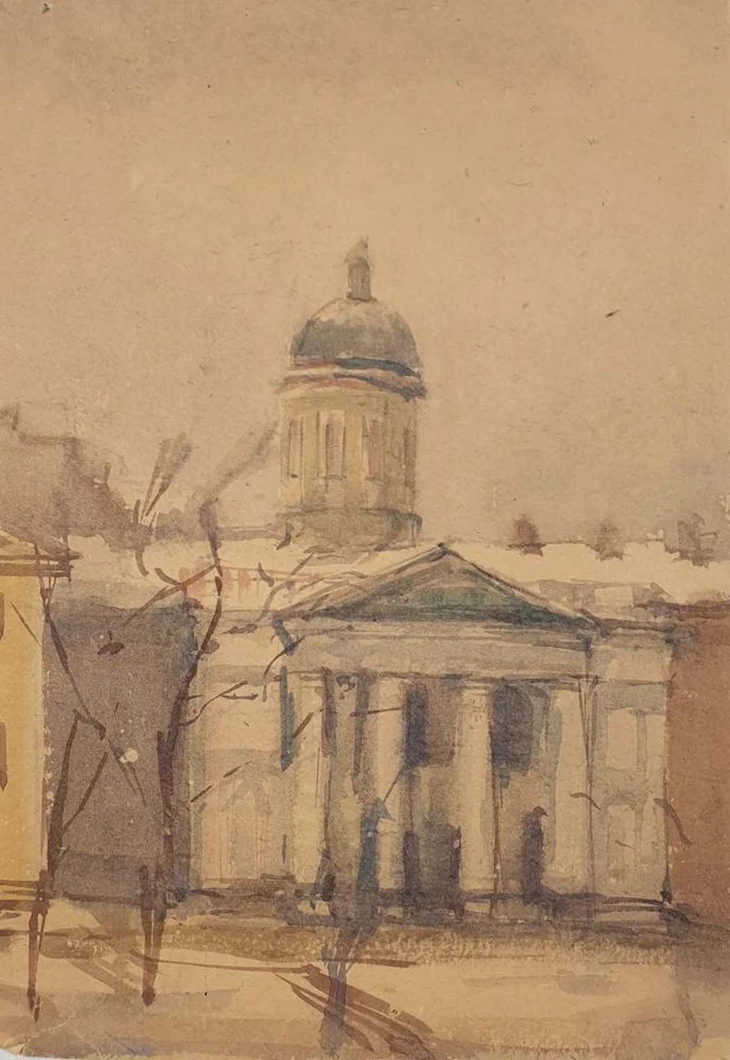 «Собор», Соколова Ольга Александровна, художник, купить картину, купить, работы, аукцион, графика, галерея ОПХ, Bidspirit, бидспирит, магазин