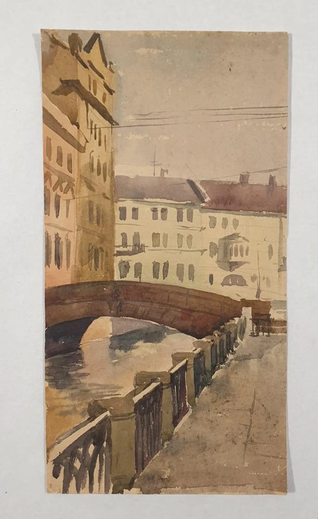 «Первый Зимний мост», Соколова Ольга Александровна, художник, купить картину, купить, работы, аукцион, графика, галерея ОПХ, Bidspirit, бидспирит, магазин