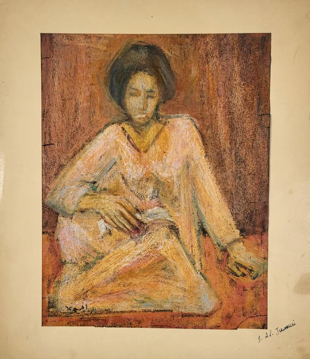 «Портрет женщины», Н.Х., художник, купить картину, купить, работы, аукцион, графика, галерея ОПХ, Bidspirit, бидспирит, магазин