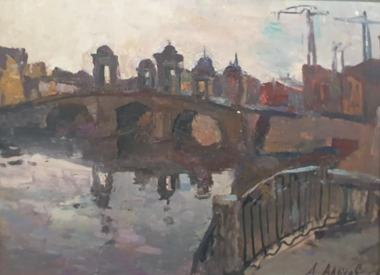 «Ломоносовский мост», Альховский Александр Давидович, художник, купить картину

