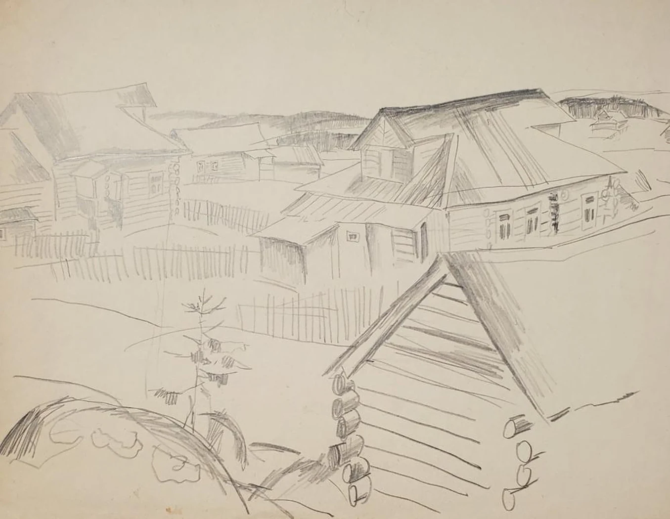 «Избы Беломорье», Шаманов Б.И., художник, купить картину 