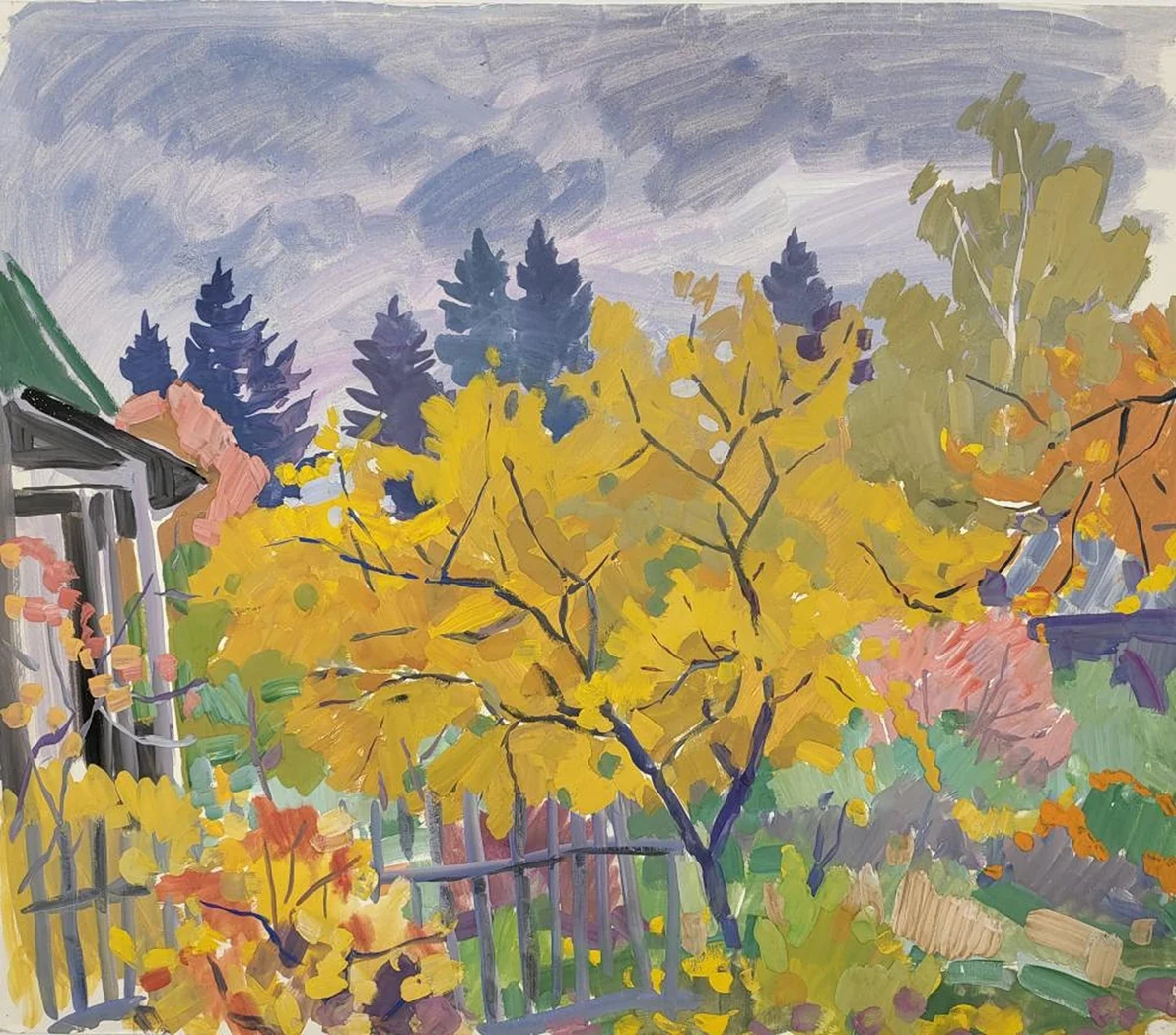 «Осень. Золотое дерево», Шаманов Б.И., художник, купить картину 
