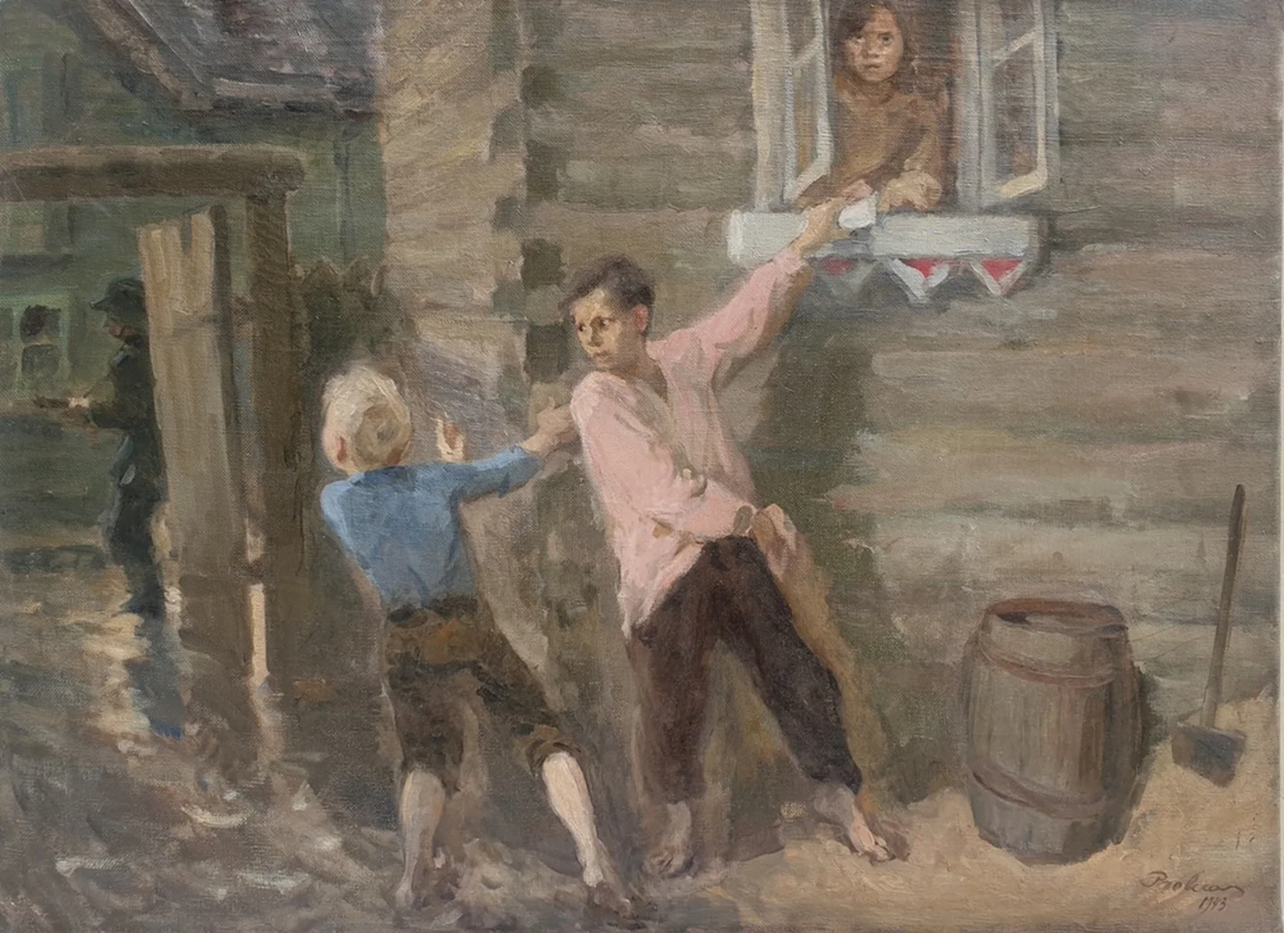 «Юные партизаны», Раевская-Рутковская Варвара Аркадьевна, художник, купить картину, купить, работу, живопись, аукцион, галерея ОПХ, бидспирит, Bidspirit, пейзаж