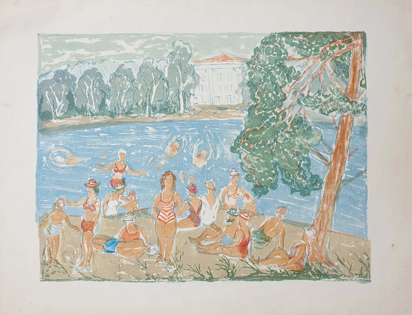 «На пляже. Цветы»