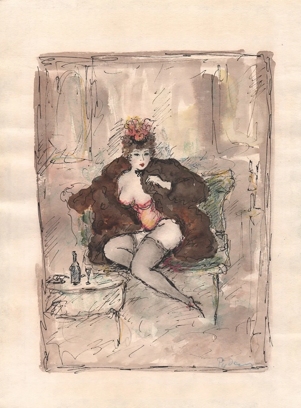 lot 204. «Кокотка в коричневой шубке»