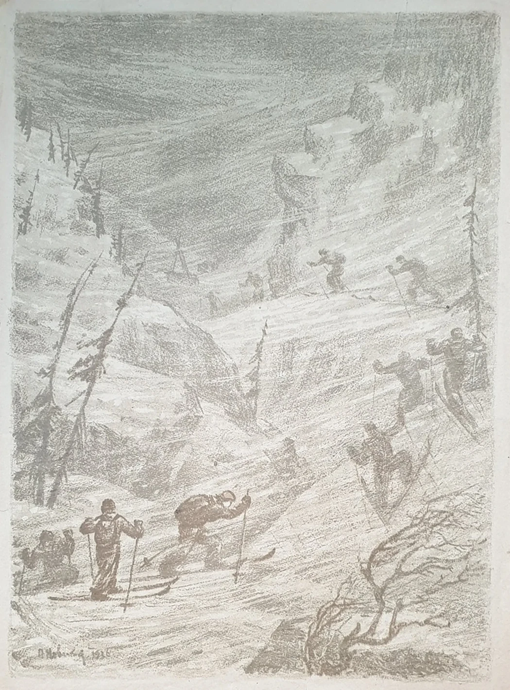 lot 29. «Лыжники»