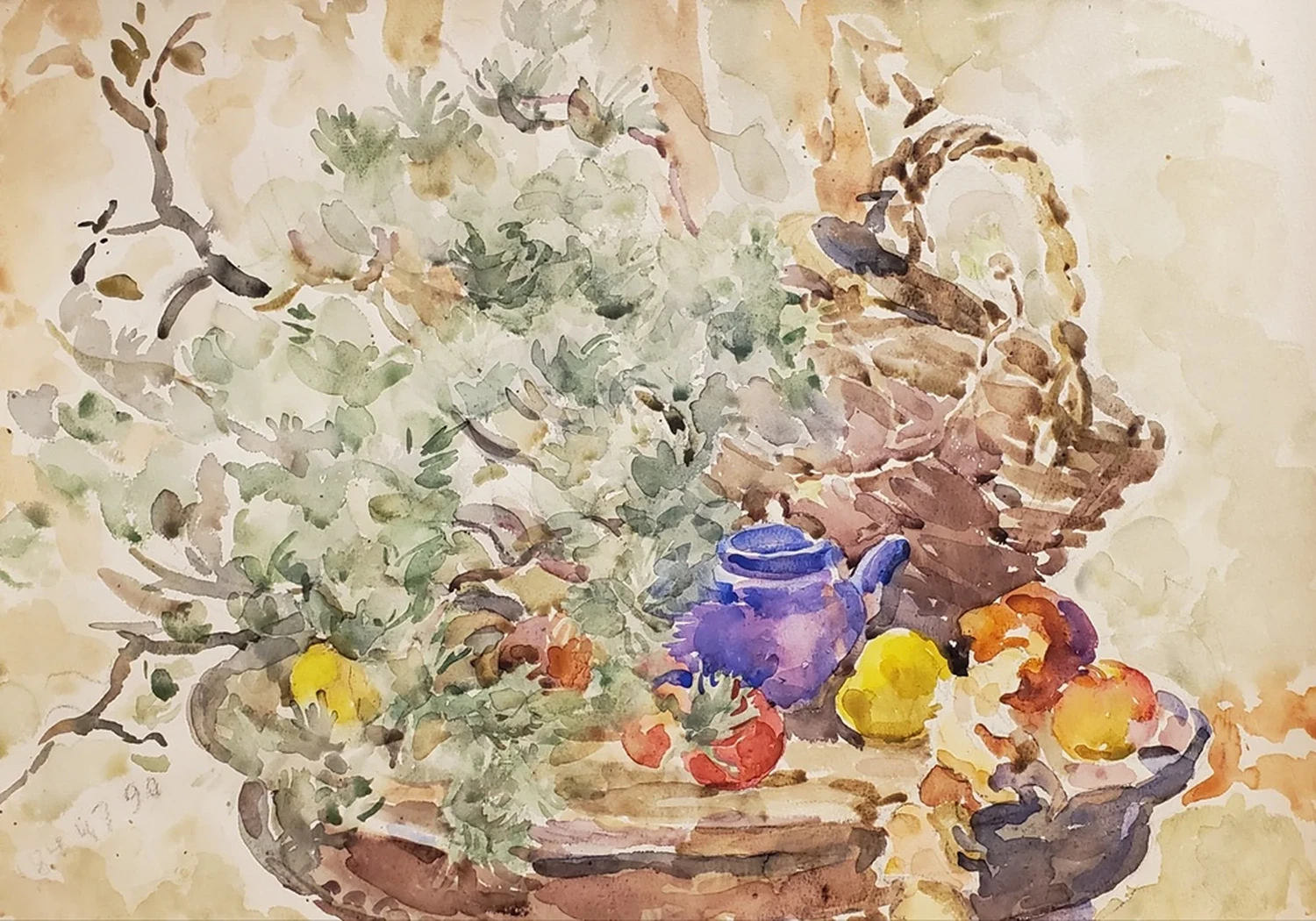 «Натюрморт с корзинкой», Антипова Евгения Петровна, художник, купить картину