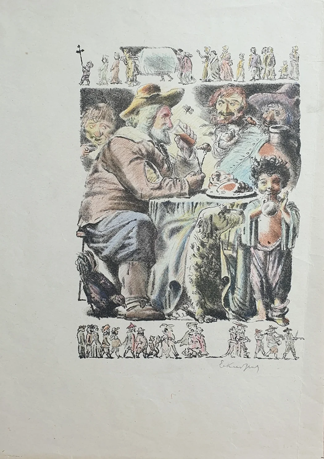 lot 41. «Четыре иллюстрации к повести Р.Роллана «Кола Брюньон»»