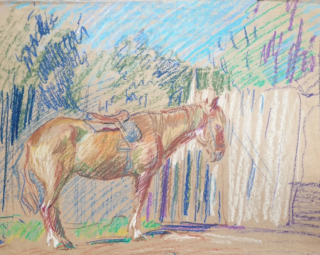 lot 96. «Лошадка у забора»