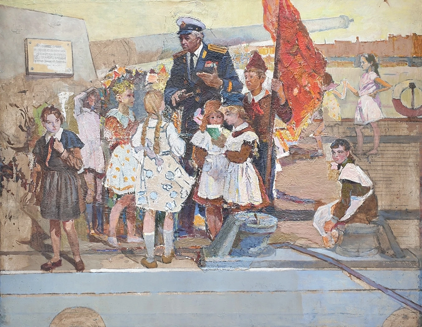 "Встреча с пионерами", Альберти Пётр Филиппович, художник, купить картину