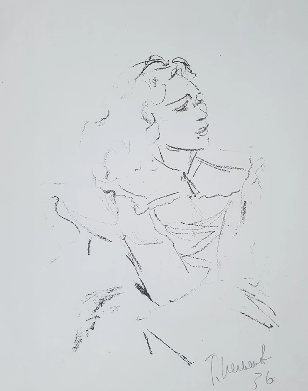lot 13. «Набросок женской фигуры»