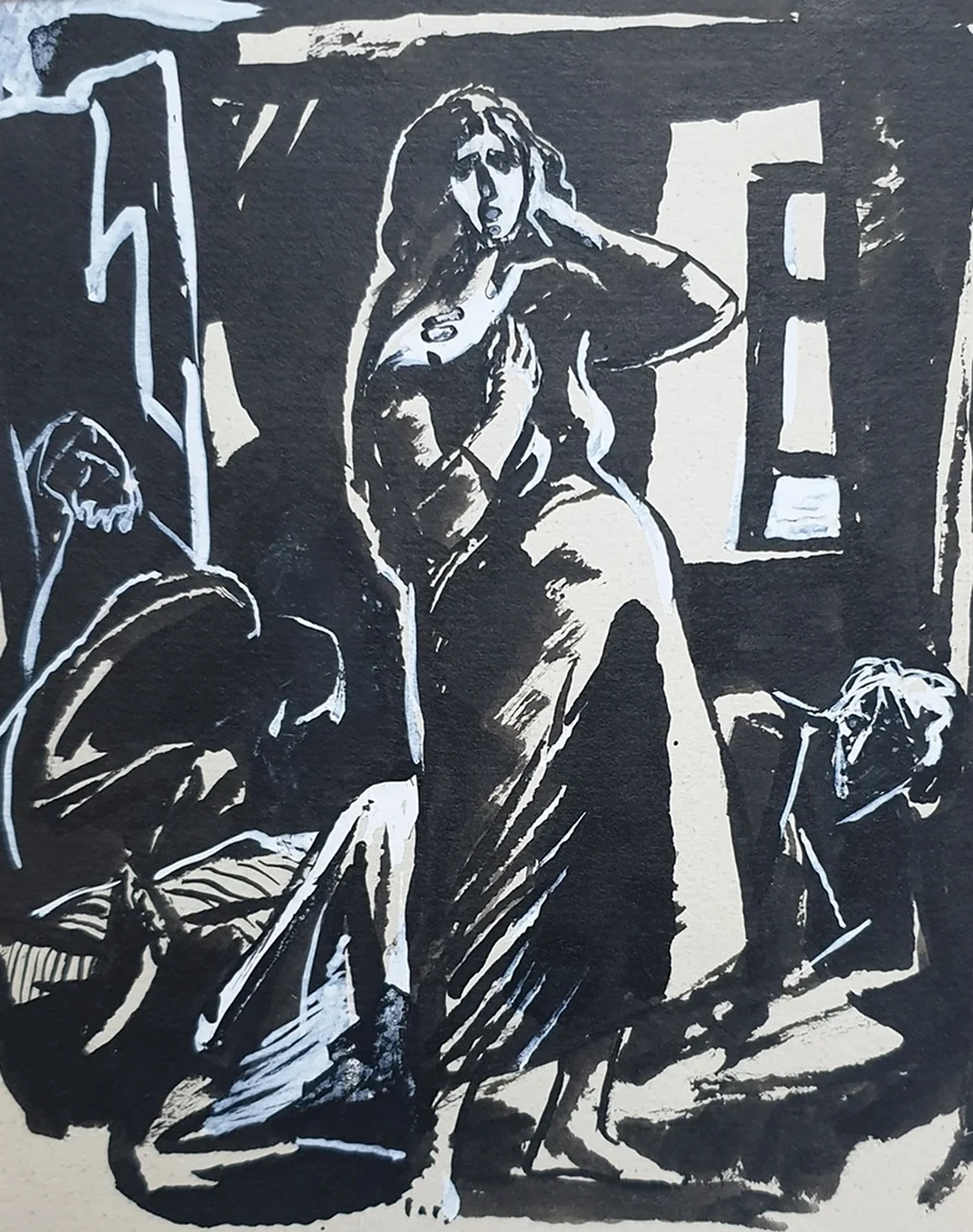 lot 50. «Эскиз иллюстрации к рассказу И.Бабеля «Переход через Збруч»»