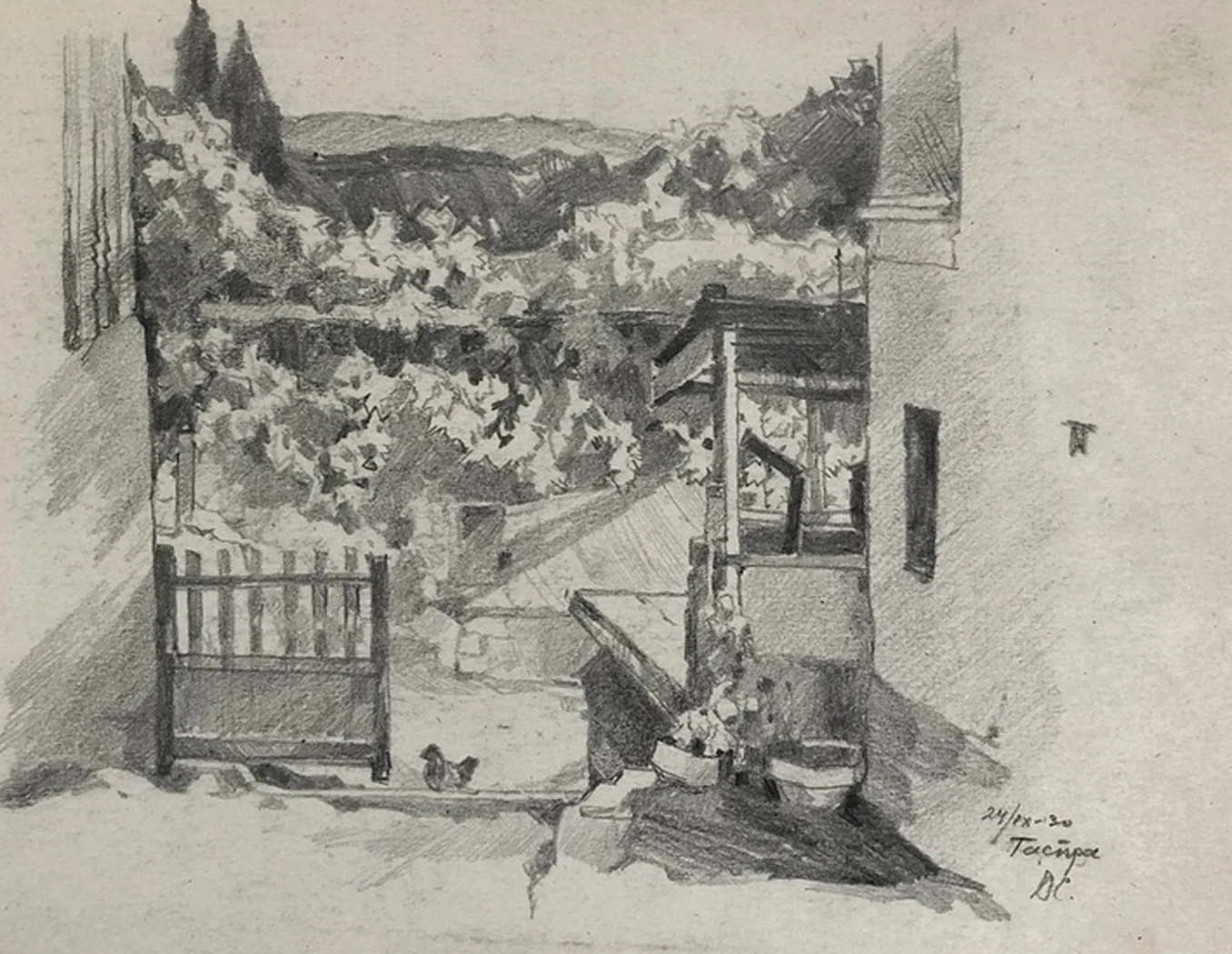 lot 185. «Крым. Дворик в Гаспре»