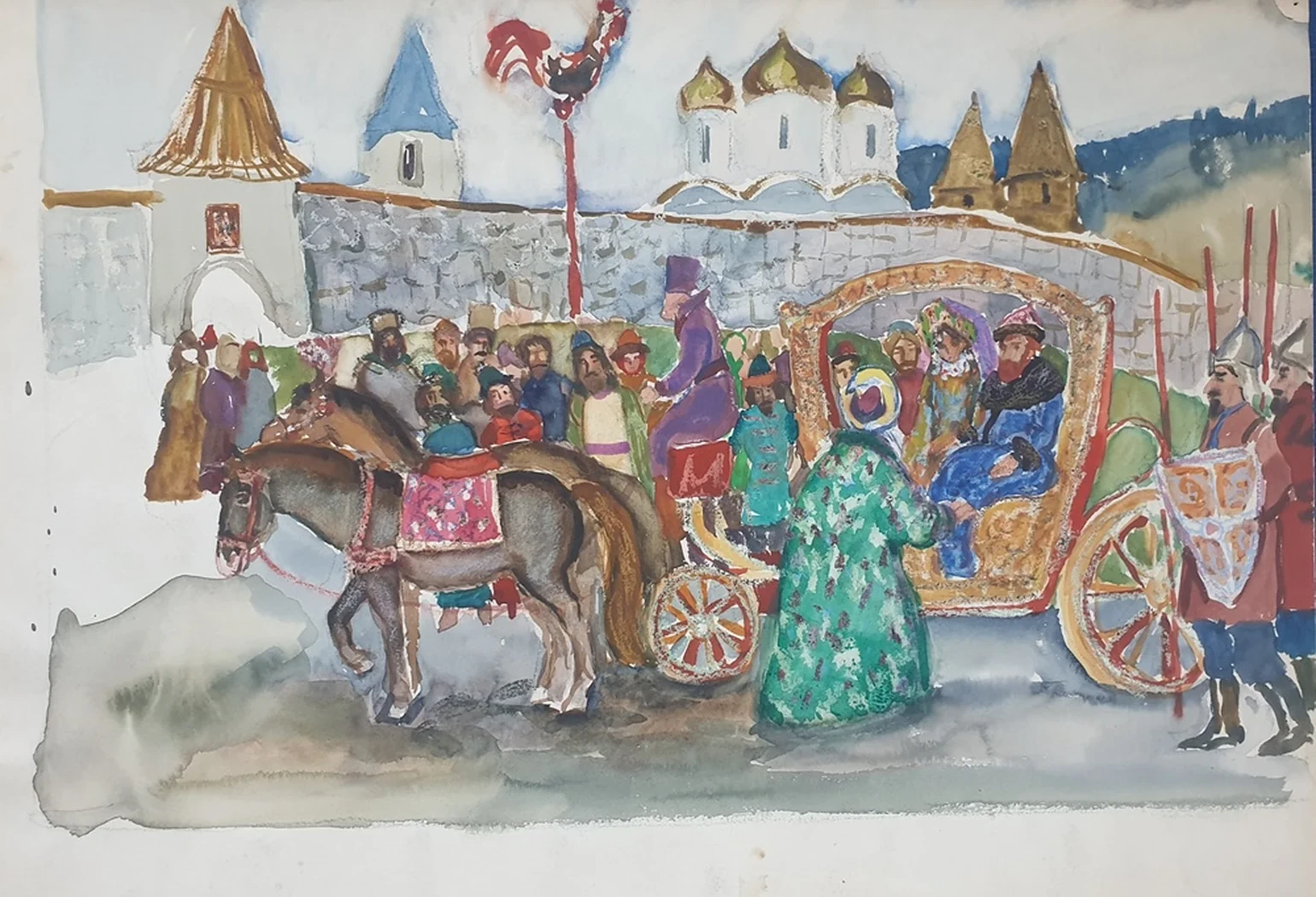 lot 159. «Эскиз к сказке «Золотой петушок»»