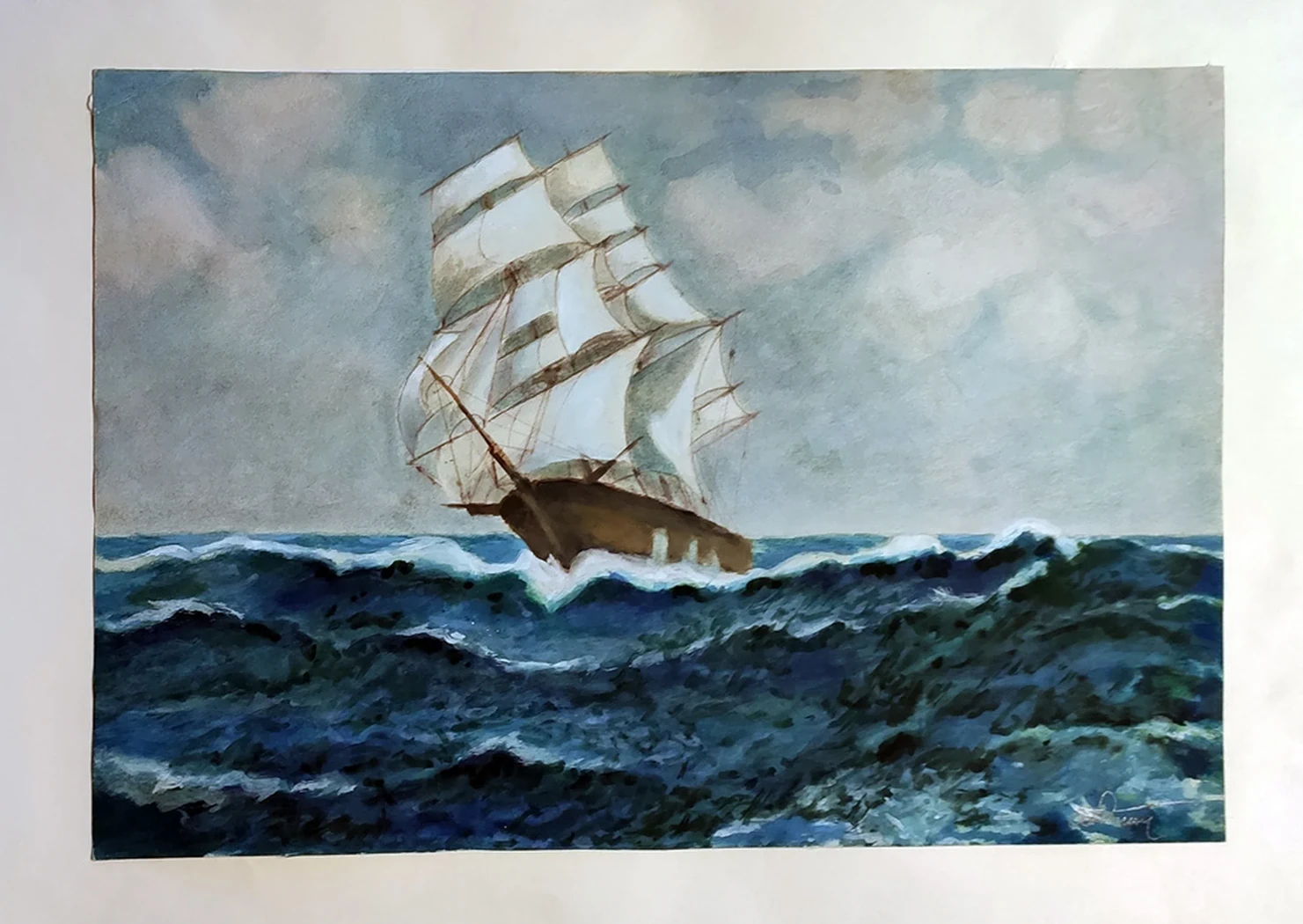 lot 4. «Корабль в море»