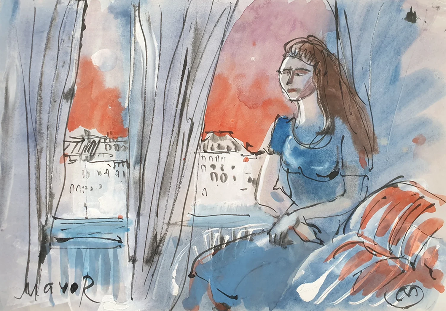 lot 95. «Женщина в интерьере»