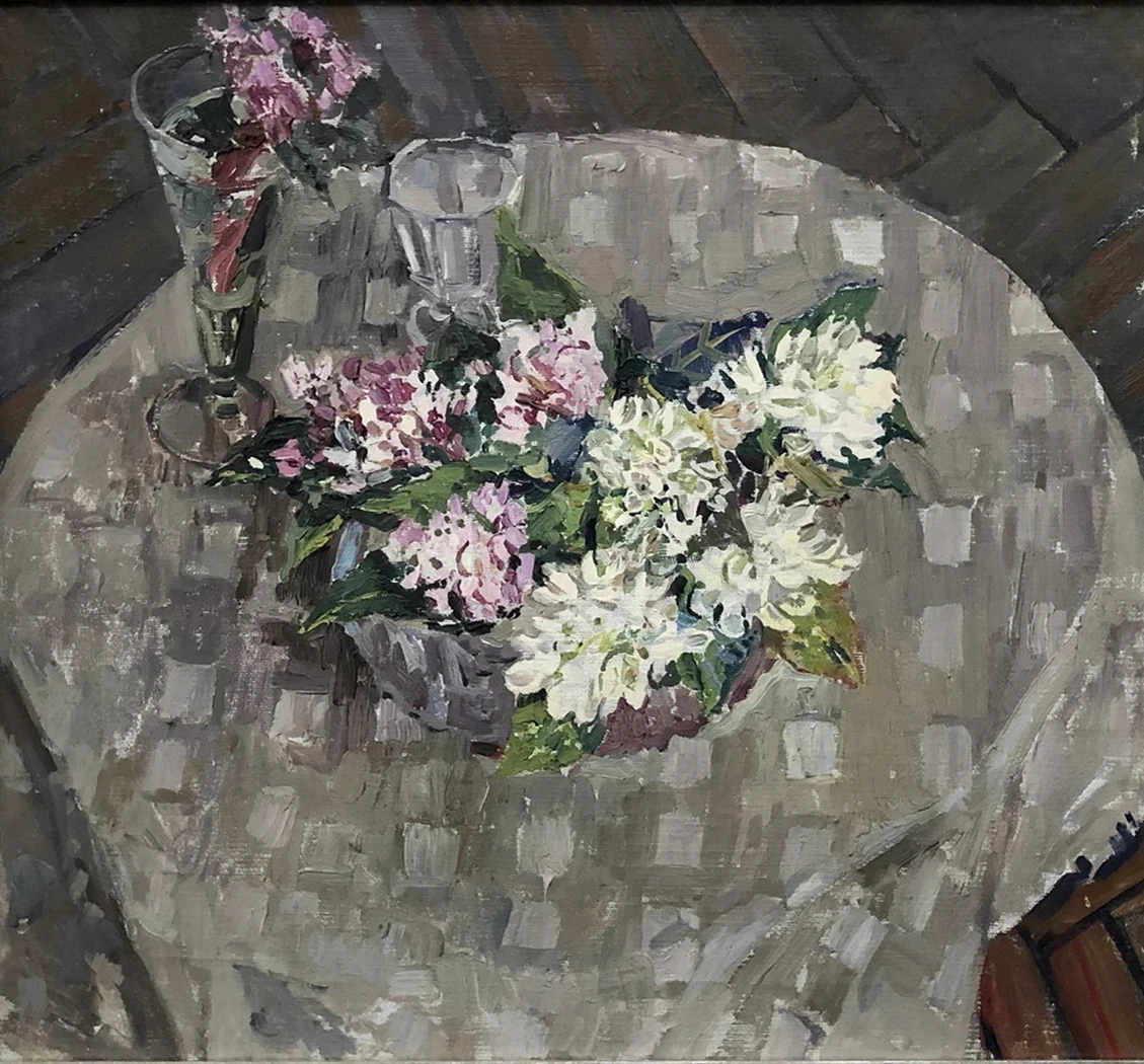 «Подснежники на круглом столе», Копытцева Майя Кузьминична, художник, купить картину