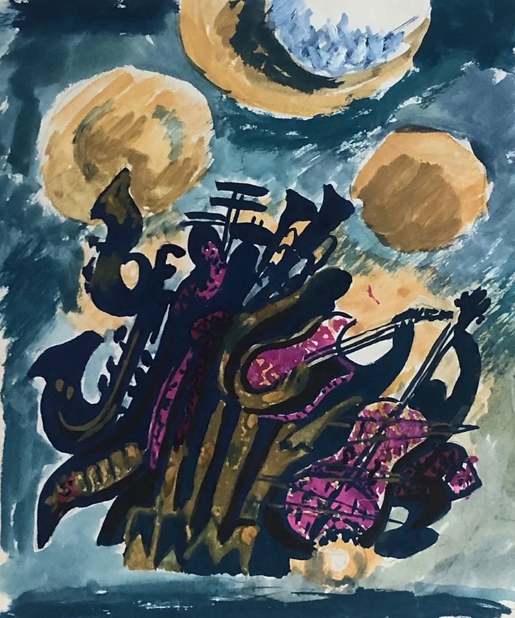 lot 33. «Эскиз к литографии «Джаз»»