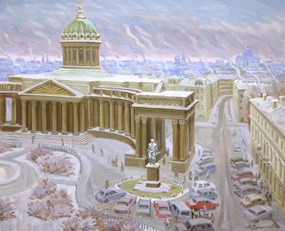 «Сумерки у Казанского», Васильев Юрий Анатольевич, художник, купить картину, купить, работы, аукцион, живопись, галерея ОПХ, Bidspirit, бидспирит, магазин