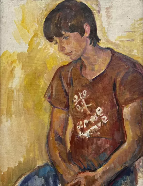 «Адриан Аникушин», Богаевская Ольга Борисовна, художник, купить картину, купить, работы, выставка, живопись, галерея ОПХ, портреты, выставка портретов, соцреализм