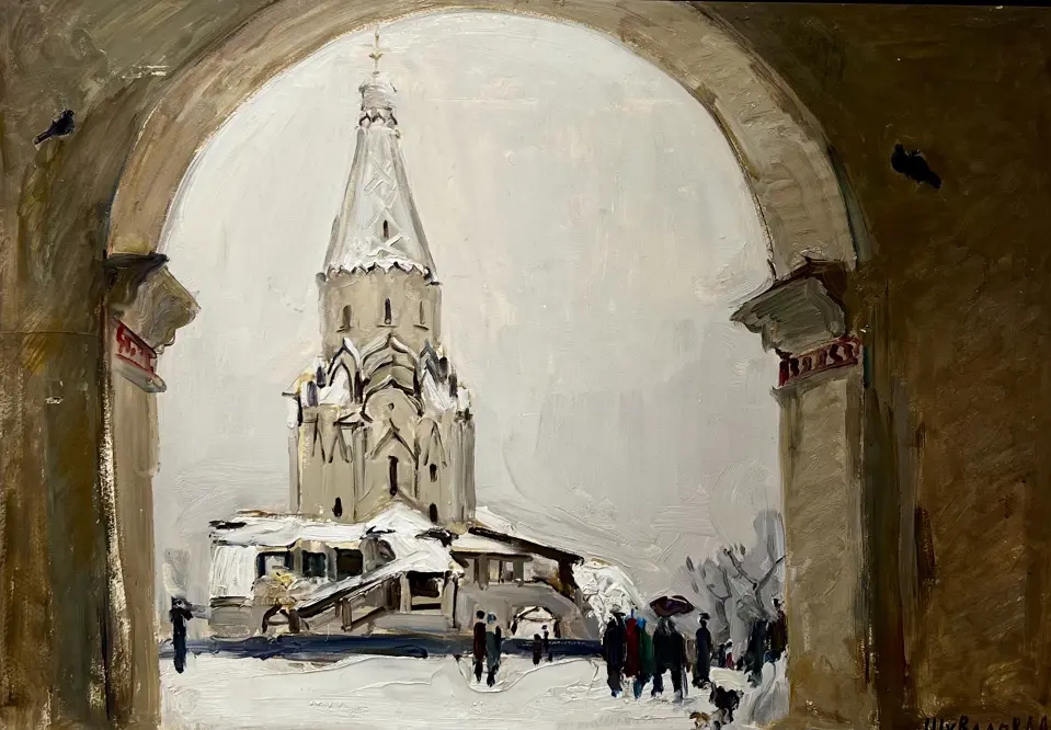 «Новодевичий монастырь», Шувалов Дмитрий Александрович, художник, купить картину, купить, работы, аукцион, живопись, галерея ОПХ, Bidspirit, бидспирит, магазин, выставка