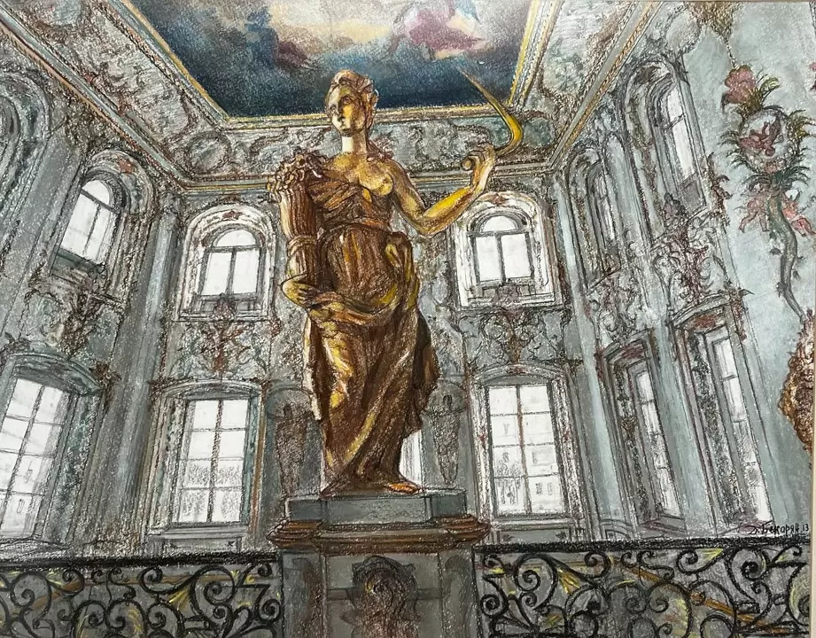 «Парадная лестница в Петергофском дворце», Бекарян Дзовинар Аровна, художник, купить картину