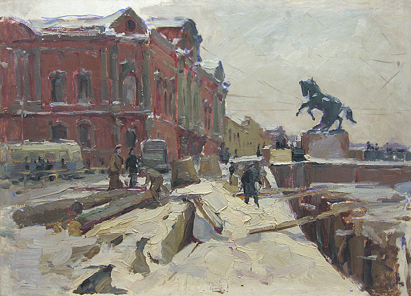 «Набережная Фонтанки», 1962, Семенов А.М.