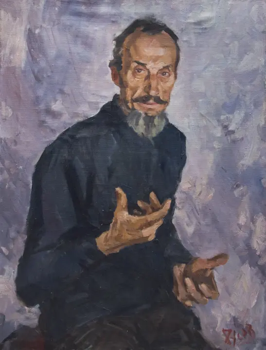 «Иван Иванович», Русов Лев Александрович, художник, купить картину, купить, работу, живопись, аукцион, галерея ОПХ, портрет, соцреализм, бидспирит, Bidspirit
