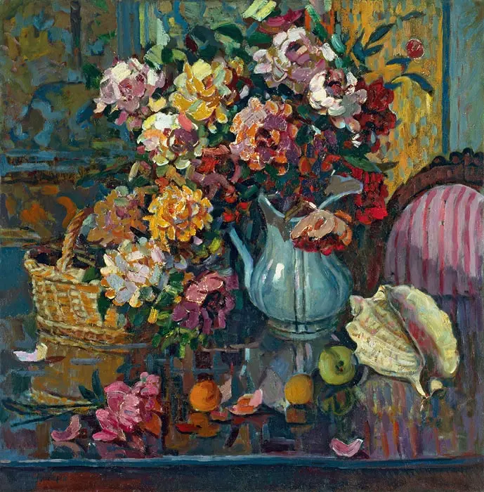 «Пионы», Альберти Пётр Филиппович, художник, купить картину, купить, работы, аукцион, живопись, галерея ОПХ, Bidspirit, бидспирит, магазин, выставка
