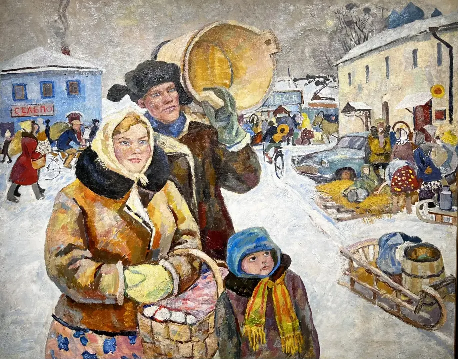 «С ярмарки», Ватенин Валерий Владимирович, художник, купить картину, купить, работы, аукцион, живопись, галерея ОПХ, Bidspirit, бидспирит, магазин, выставка