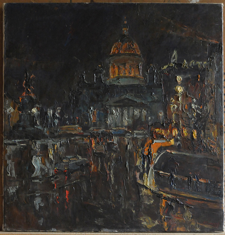 «Ночь. На Исаакиевской площади», 1978, Семенов А.М.