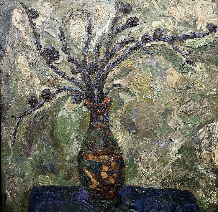 «Ветки с шишками», Рахина В.И., картина, живопись, группа "Одиннадцати", купить картину