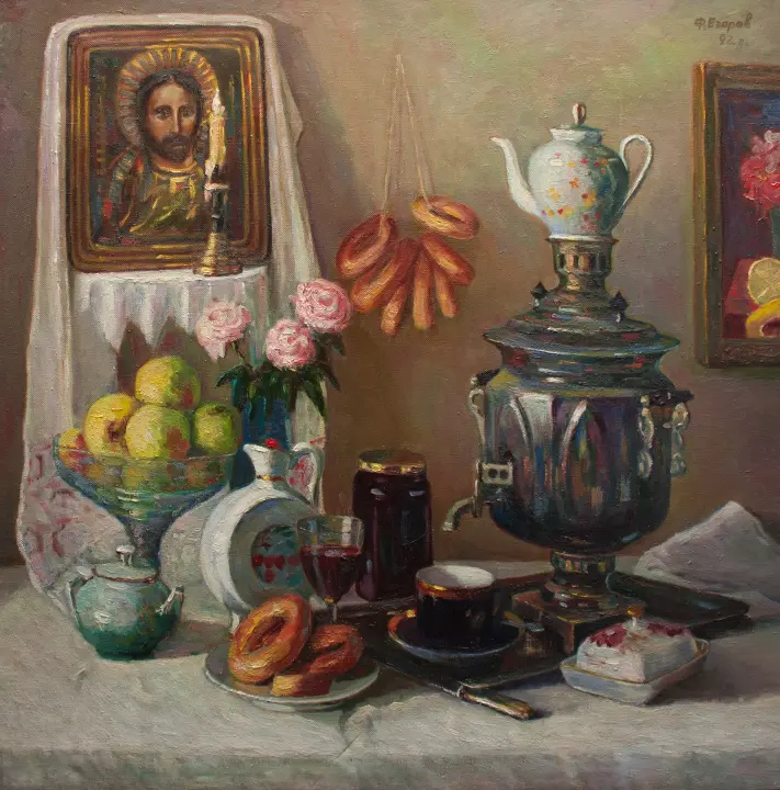 «К чаю», Егоров Федор Иванович, художник, купить картину