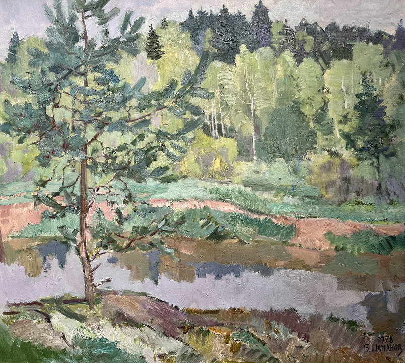 «Весна. Река Оредеж», Шаманов Борис Иванович, художник, купить картину