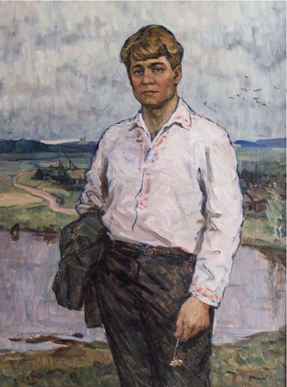 «Сергей Есенин», Фролов Сергей Кузьмич, художник, купить картину, купить, работу, живопись, аукцион, галерея ОПХ, портрет, соцреализм