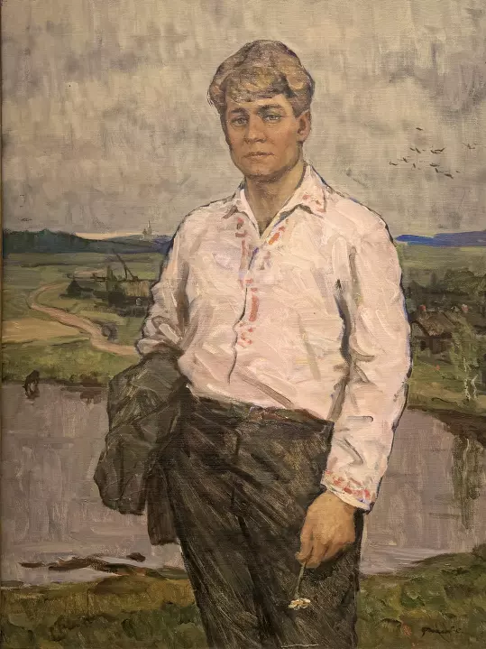 «С. Есенин», Фролов Сергей Кузьмич, художник, купить картину, купить, работы, выставка, живопись, галерея ОПХ, портреты, выставка портретов, соцреализм