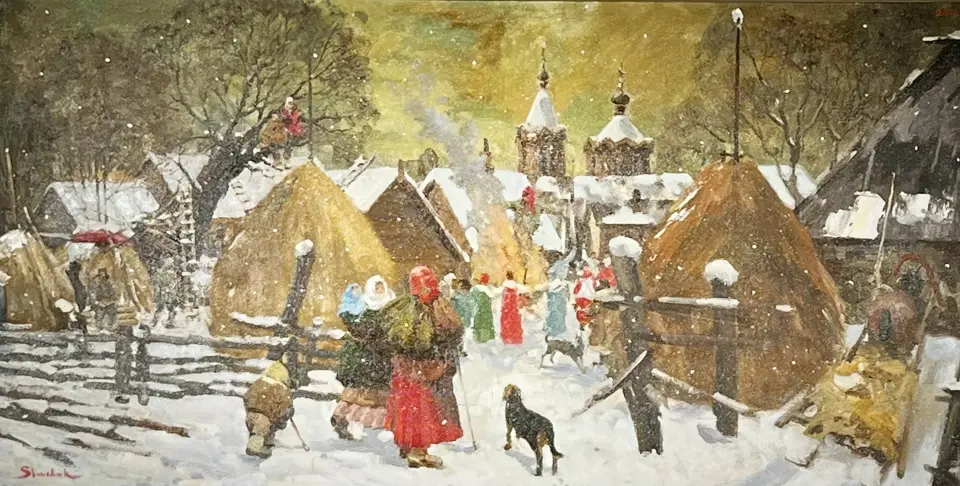 «Масленица», Шевчук Василий Михайлович, художник, купить картину, купить, работы, аукцион, живопись, галерея ОПХ, Bidspirit, бидспирит, магазин, выставка