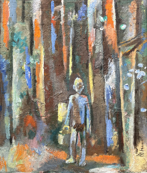 «Дорожка в лесу», Тюленев В.И., картина, живопись