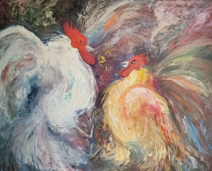 &laquo;Петухи&raquo;, Куликов В.А., 2004 г., купить картину, художник.
