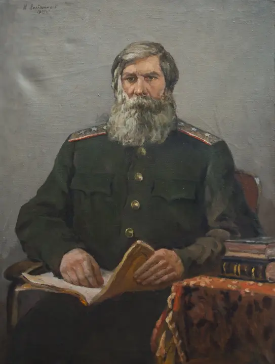 «Портрет академика Бехтерева В.М.», Володимиров Николай Николаевич, художник, купить картину, купить, работу, живопись, аукцион, галерея ОПХ, портрет, соцреализм, бидспирит, Bidspirit
