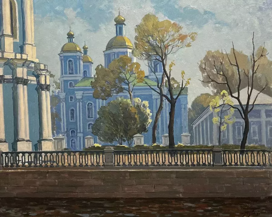 «Никольский собор», Падва Ефим Давыдович, художник, купить картину, купить работы, галерея ОПХ, выставка «Мастерская - Ленинград» Ефим Падва и его любимый город