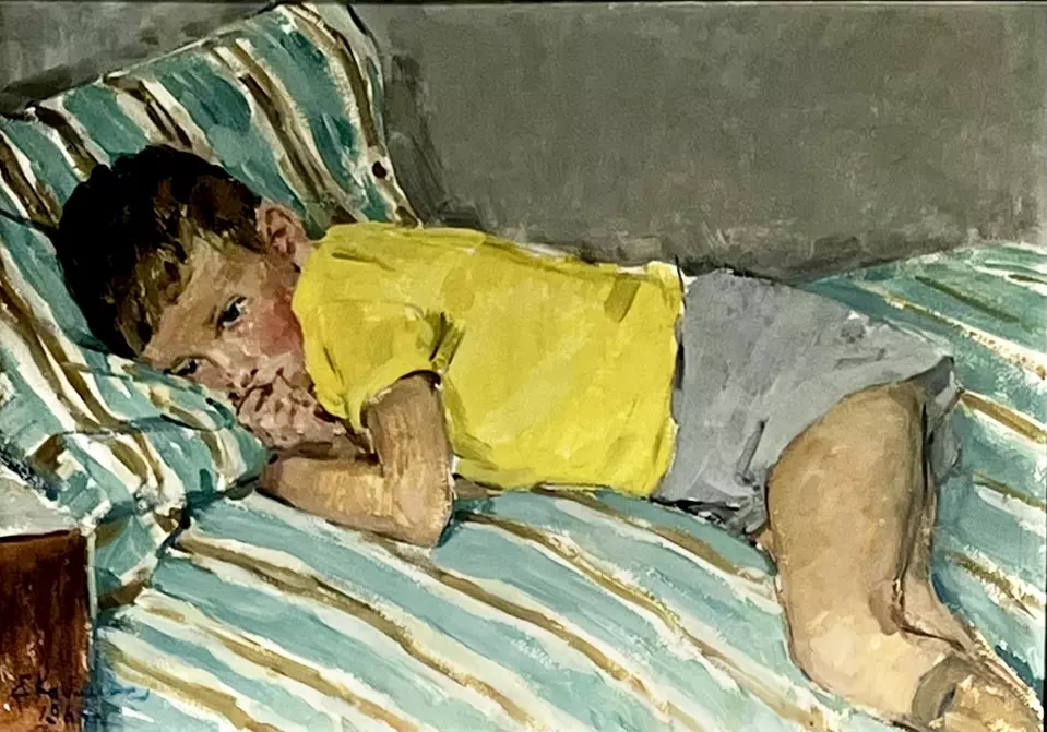 «Обиделся», Костенко Елена Михайловна, художник, купить картину, купить, работы, выставка, живопись, галерея ОПХ, портреты, выставка портретов, соцреализм
