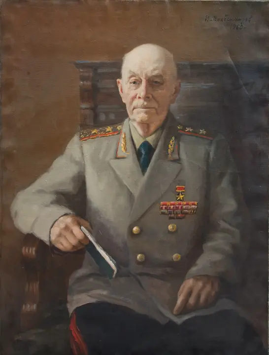 «Портрет академика АМН СССР, Героя Социалистического Труда Воячек В.И.», Володимиров Николай Николаевич, художник, купить картину, купить, работу, живопись, аукцион, галерея ОПХ, портрет, соцреализм, бидспирит, Bidspirit