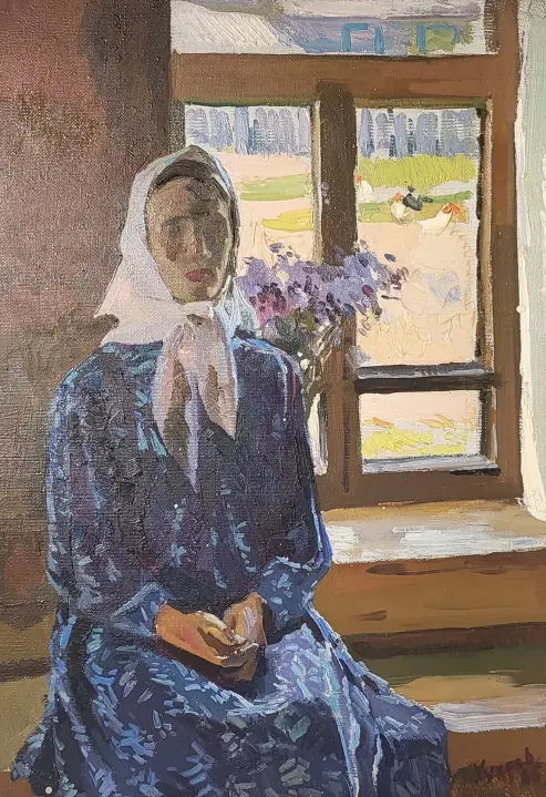 «Невеста», Хухров Юрий Дмитриевич, художник, купить картину, купить, работы, аукцион, живопись, галерея ОПХ, Bidspirit, бидспирит, магазин